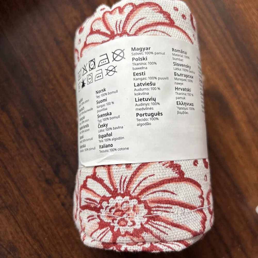 IKEA Inamaria 4 Pack Dish‎ Towel Floral 12x16